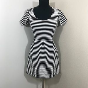 J. Crew black and White Striped Dress. Size 2.